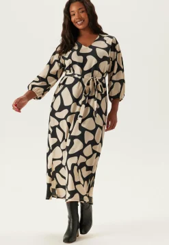 Happy Holly Pitkähihaiset Mekot|Midimekot*Structured Puff Sleeve Midi Dress