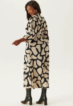 Happy Holly Pitkähihaiset Mekot|Midimekot*Structured Puff Sleeve Midi Dress