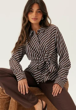 BUBBLEROOM Rusetilliset Puserot|Ruutu- Ja Raidalliset Puserot Ja Paidat*Tie Detail Shirt