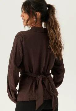 BUBBLEROOM Rusetilliset Puserot|Yksiväriset Puserot Ja Paidat*Tie Detail Shirt