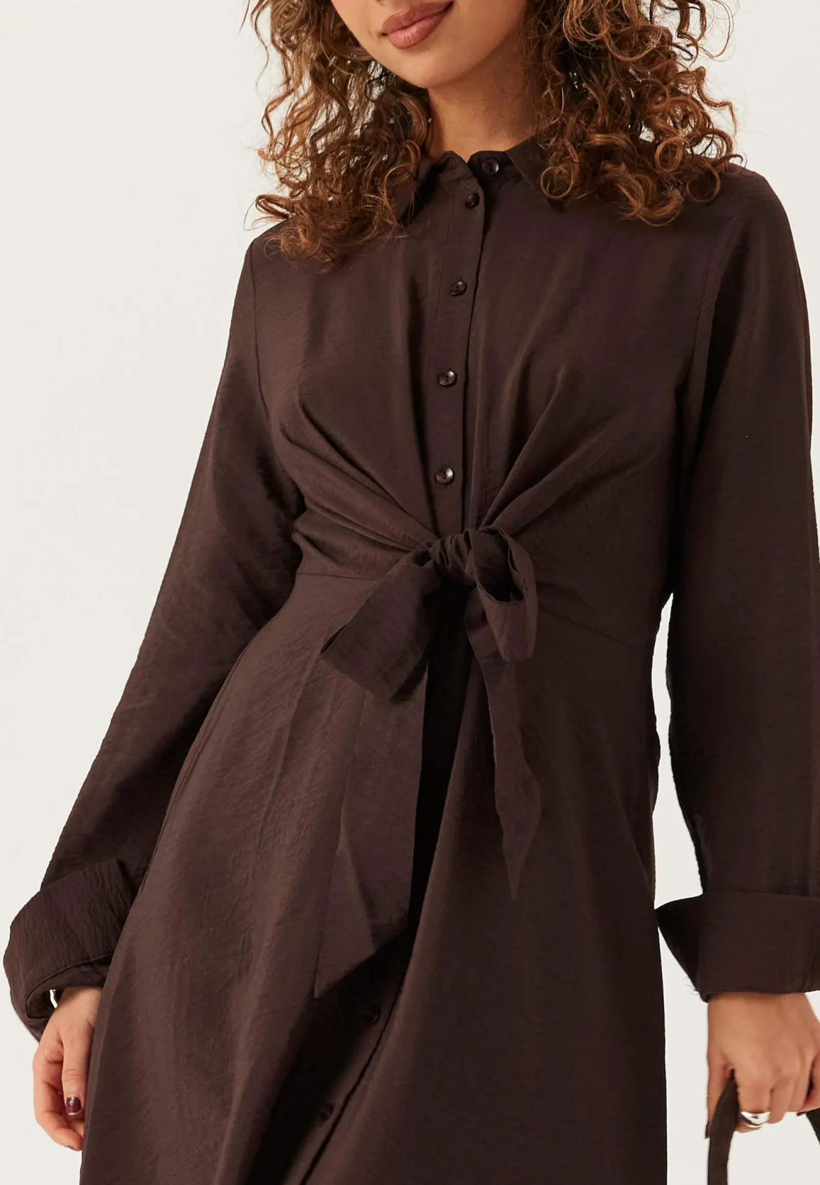 BUBBLEROOM Paitamekot|Pitkähihaiset Mekot*Tie Detail Shirt Dress