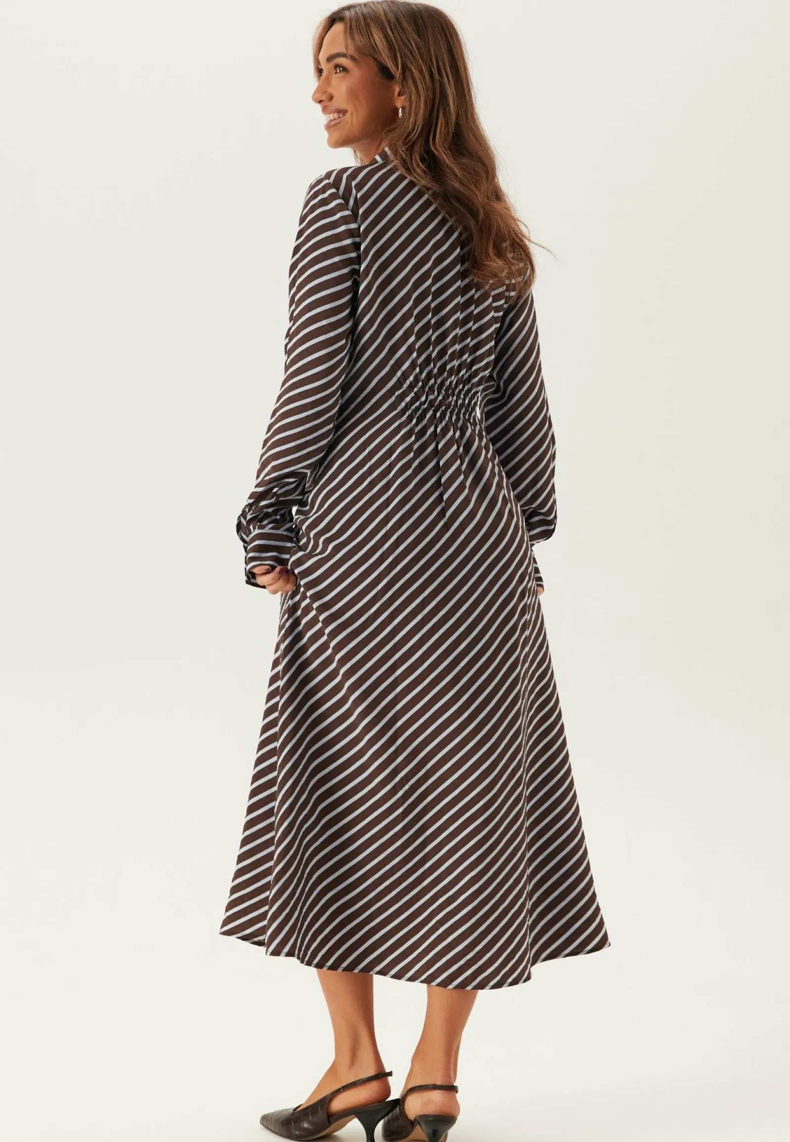 BUBBLEROOM Raidalliset Mekot|Kukkakuosiset Ja Kuviolliset Mekot*Tie Detail Shirt Dress