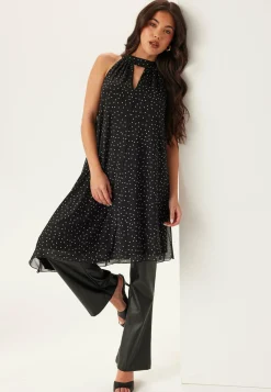 BUBBLEROOM Kukkakuosiset Ja Kuviolliset Mekot|Pilkulliset Mekot*Tie Reversible Short Mesh Dress