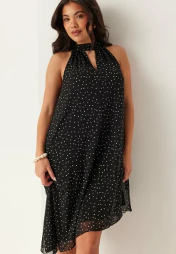 BUBBLEROOM Kukkakuosiset Ja Kuviolliset Mekot|Pilkulliset Mekot*Tie Reversible Short Mesh Dress