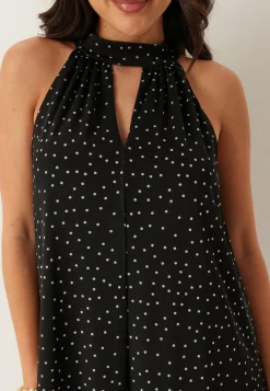 BUBBLEROOM Kukkakuosiset Ja Kuviolliset Mekot|Pilkulliset Mekot*Tie Reversible Short Mesh Dress