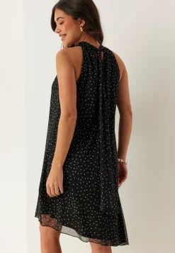 BUBBLEROOM Kukkakuosiset Ja Kuviolliset Mekot|Pilkulliset Mekot*Tie Reversible Short Mesh Dress