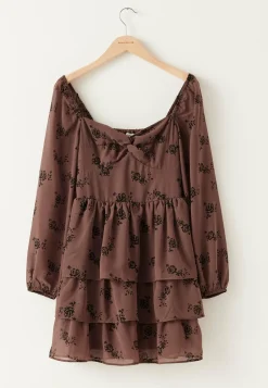 BUBBLEROOM Smokkimekot|Kukkakuosiset Ja Kuviolliset Mekot*Twist Detail Flounce Dress