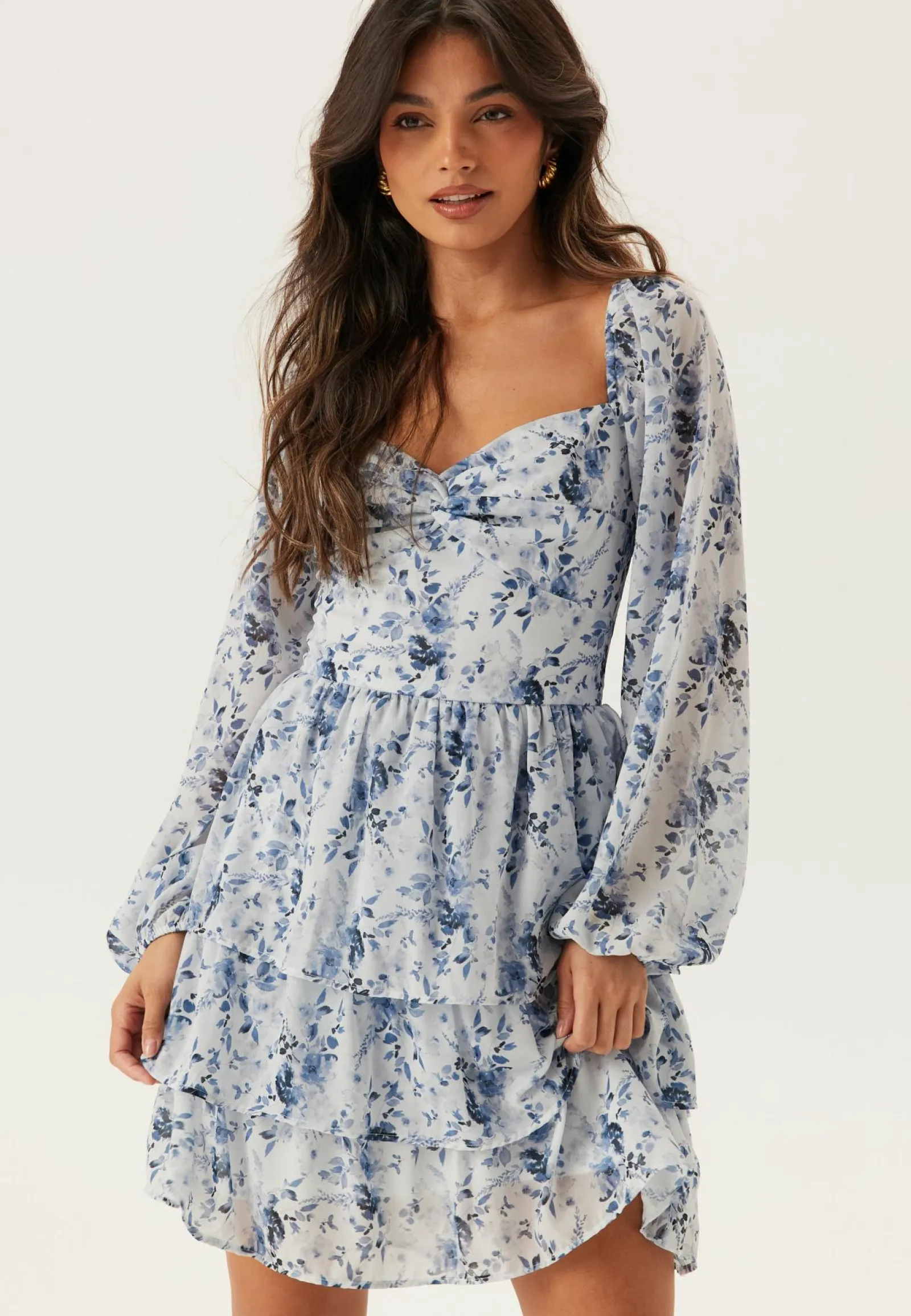 BUBBLEROOM Smokkimekot|Kukkakuosiset Ja Kuviolliset Mekot*Twist Detail Flounce Dress