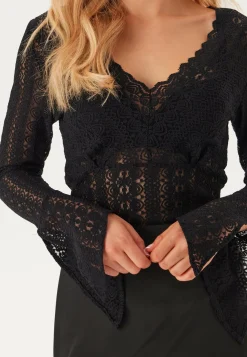 VILA Pitkähihaiset Topit|Pitsitopit*Vichikka L/S V-Neck Top