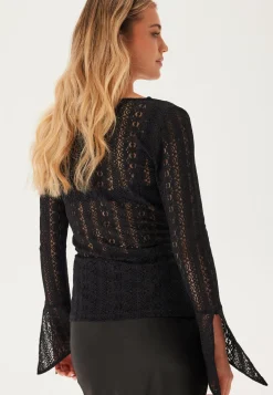 VILA Pitkähihaiset Topit|Pitsitopit*Vichikka L/S V-Neck Top