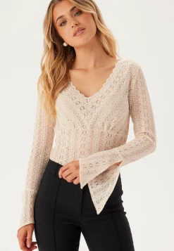 VILA Pitkähihaiset Topit|Pitsitopit*Vichikka L/S V-Neck Top