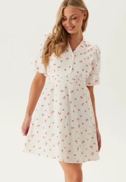 VILA Kukkakuosiset Ja Kuviolliset Mekot|Kesämekot*Vicille Ann V-neck 2/4 SHORT D