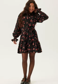 VILA Kukkakuosiset Ja Kuviolliset Mekot|Puhvihihalliset Mekot*Viclo Rose Ls Shirt Dress