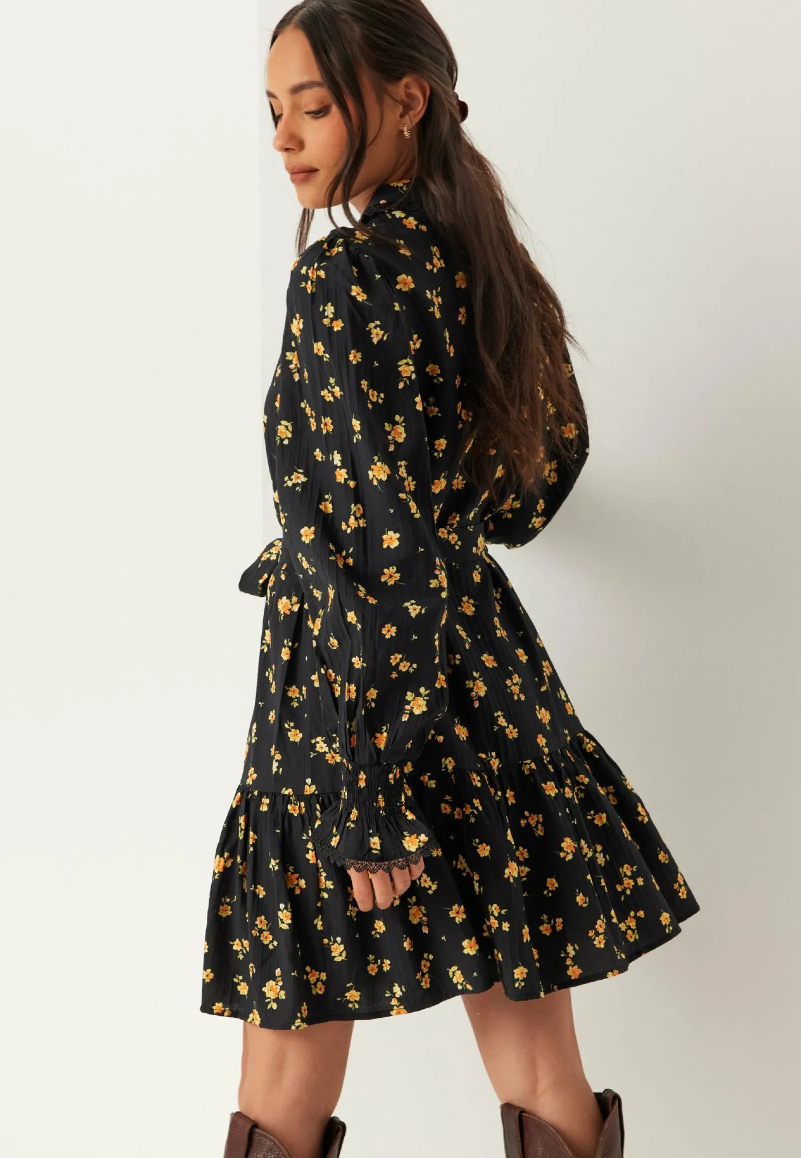 VILA Kukkakuosiset Ja Kuviolliset Mekot|Pitkähihaiset Mekot*Viclo Yle L/S SHIRT DRESS