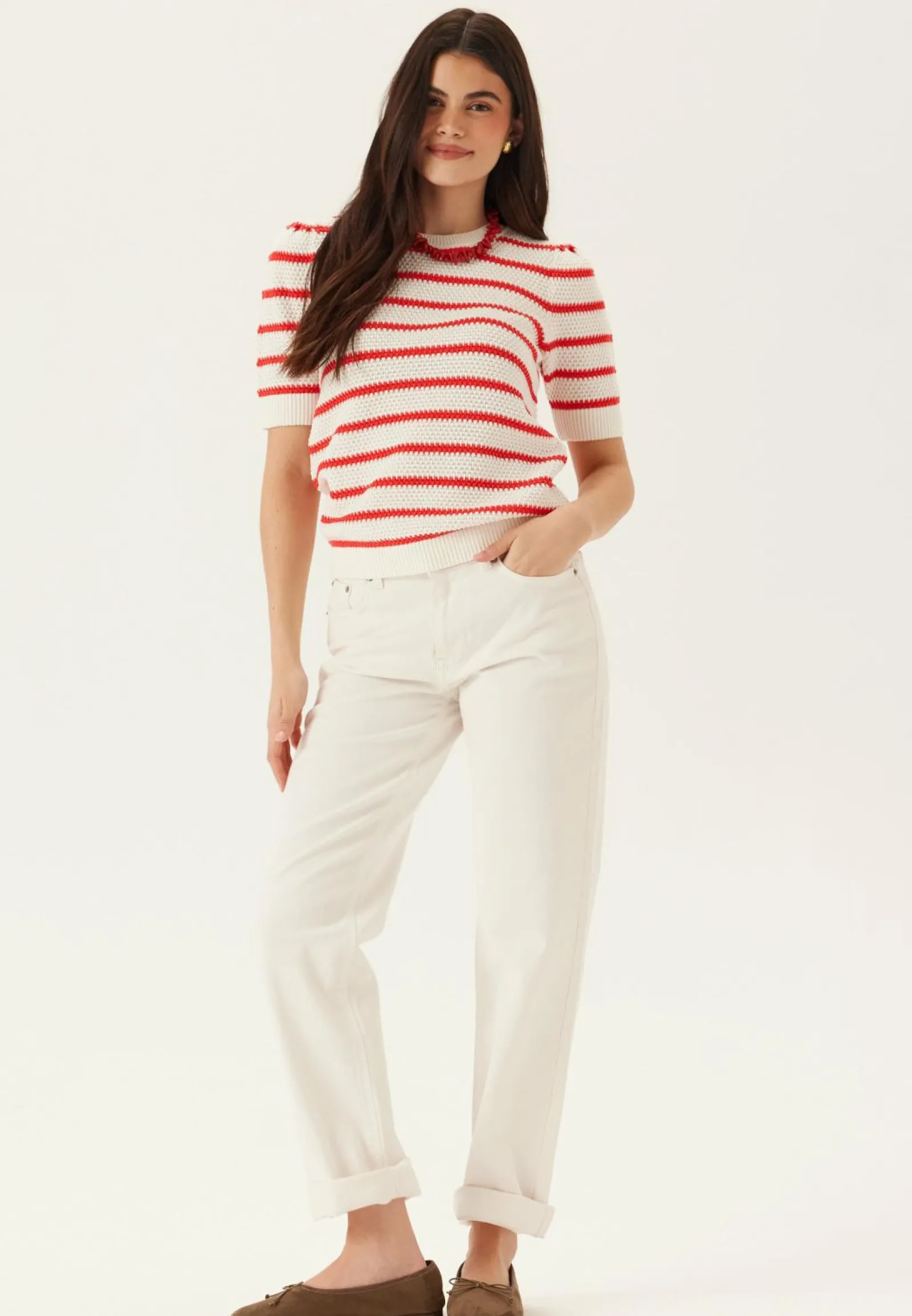 VILA T-Paidat|Rennot Topit*Vidalo O-neck S/S STRIPE KNIT