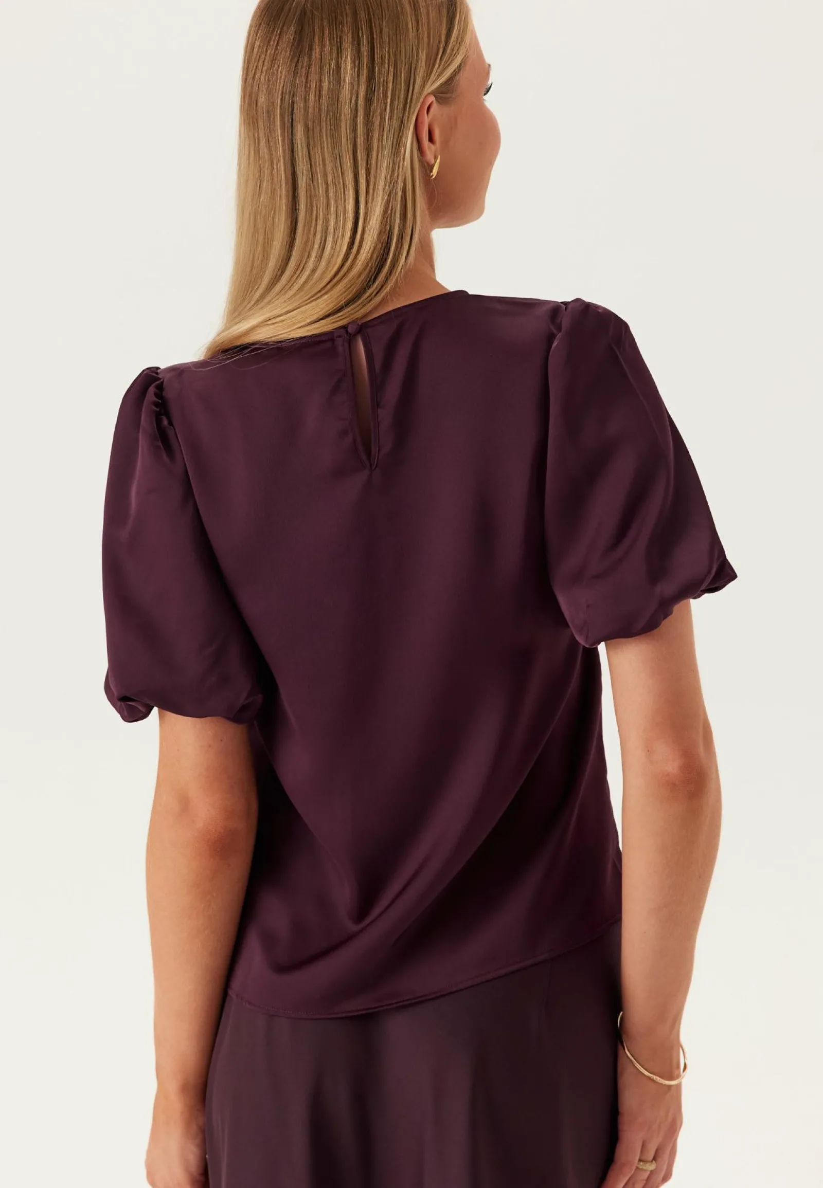 VILA Rennot Topit*Viellette 2/4 SATIN PUFF TOP S