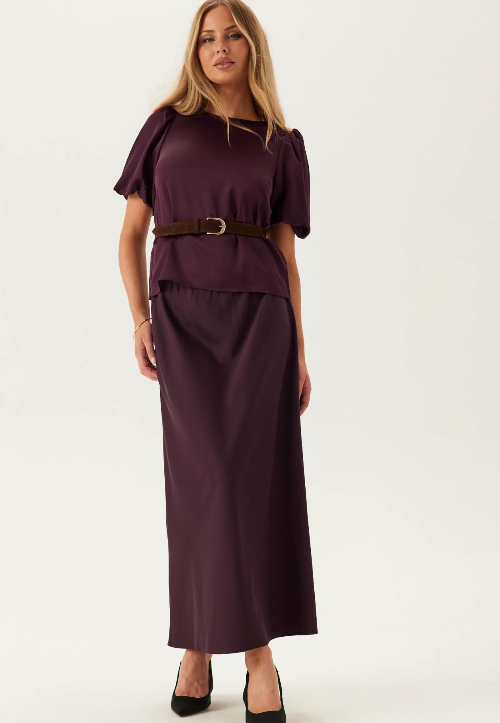 VILA Rennot Topit*Viellette 2/4 SATIN PUFF TOP S