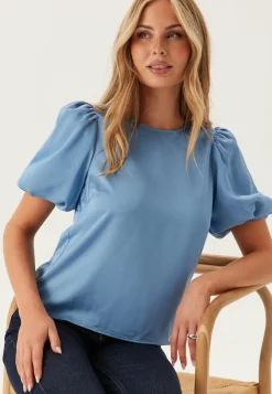 VILA Rennot Topit*Viellette 2/4 SATIN PUFF TOP S
