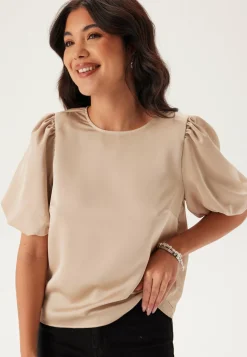 VILA Yksiväriset Puserot Ja Paidat|Juhlapyserot*Viellette 2/4 SATIN PUFF TOP S