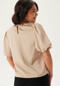 VILA Yksiväriset Puserot Ja Paidat|Juhlapyserot*Viellette 2/4 SATIN PUFF TOP S
