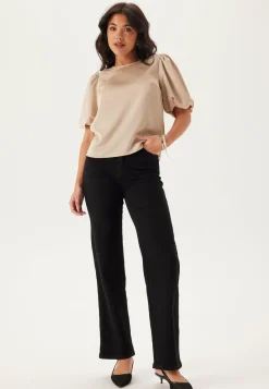 VILA Yksiväriset Puserot Ja Paidat|Juhlapyserot*Viellette 2/4 SATIN PUFF TOP S