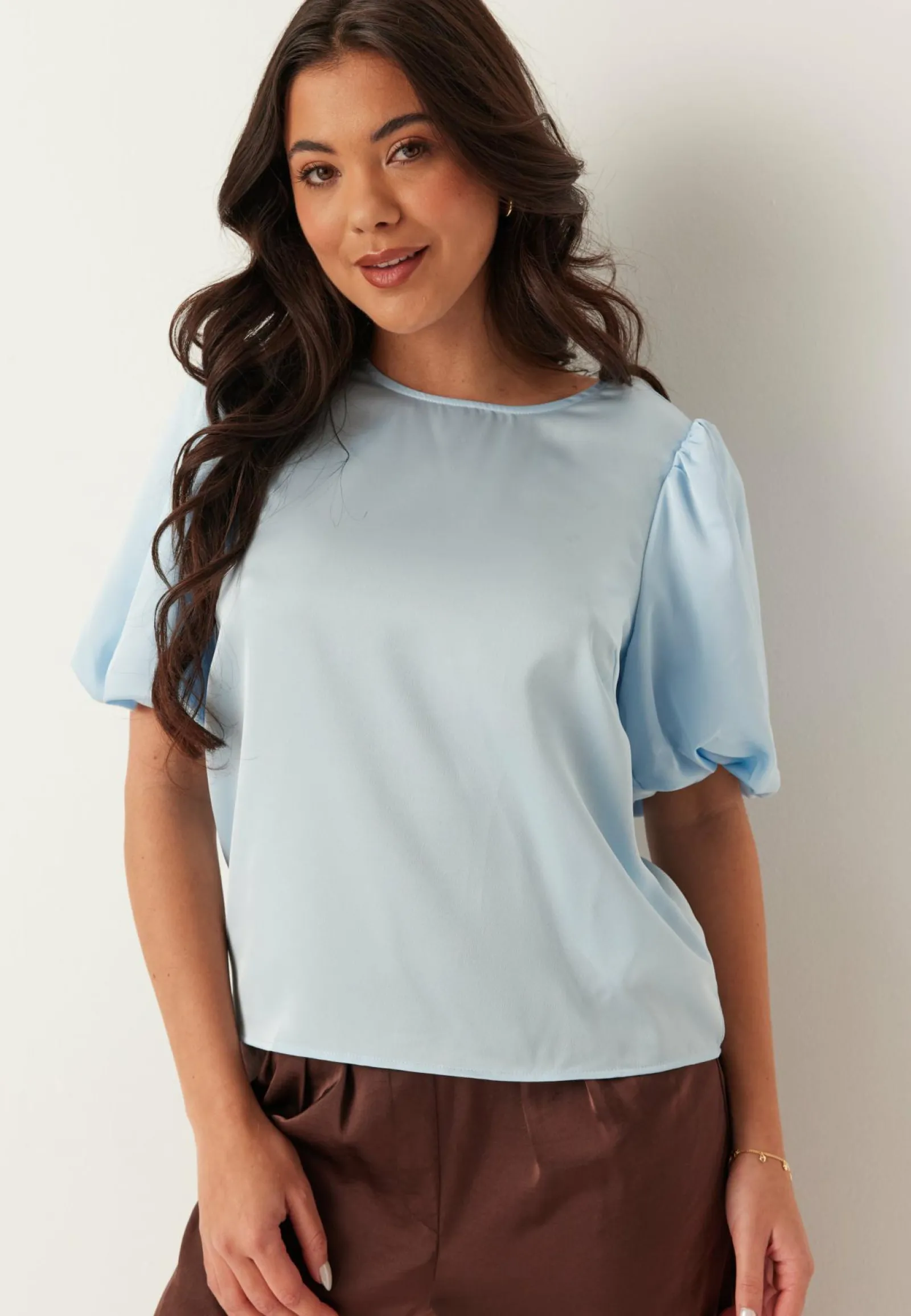 VILA Yksiväriset Puserot Ja Paidat|Tunikat Ja Puserot*Viellette 2/4 SATIN PUFF TOP S