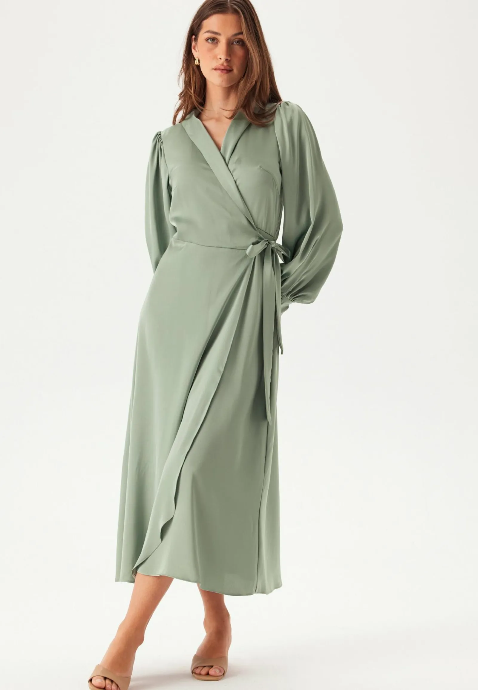 VILA Juhlamekot|Puhvihihalliset Mekot*Vienna Ravenna L/S Ankle Wrap Dress