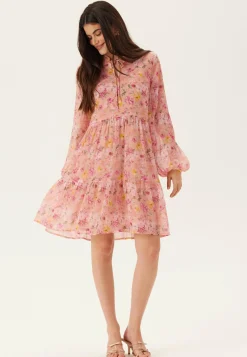 VILA Kukkakuosiset Ja Kuviolliset Mekot|Kesämekot*Vifalia L/S TIE V-NECK DRESS