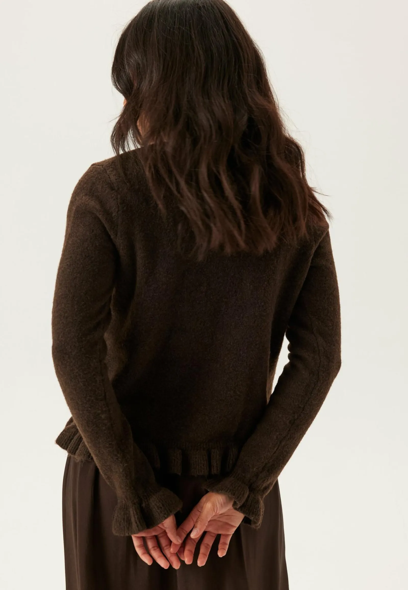 VILA Neuletakit Ja Neuleet|Neuletakit*Vijacia O-neck L/S FRILL KNIT