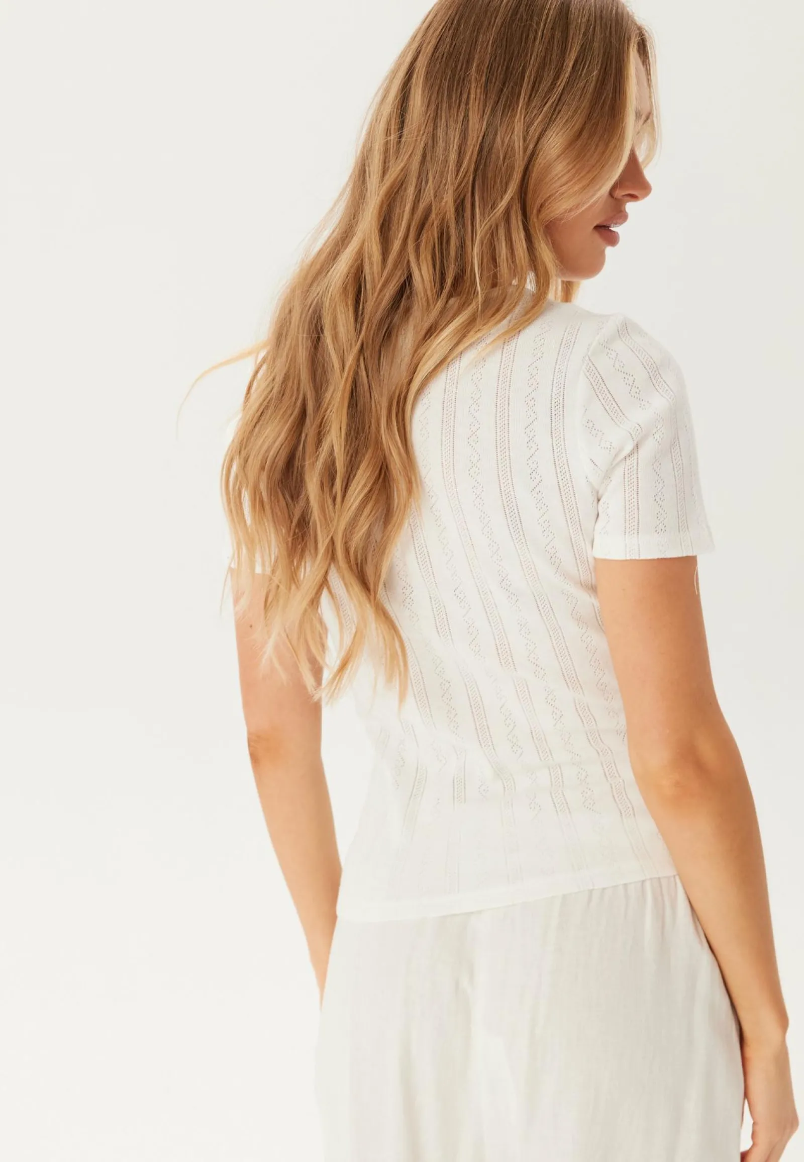 VILA T-Paidat|Perustopit*Vikassie S/S Pointelle Top