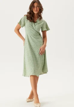 VILA Juhlamekot|Kukkakuosiset Ja Kuviolliset Mekot*Vilovie S/S Wrap Midi Dress