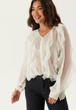 VILA Yksiväriset Puserot Ja Paidat|Tunikat Ja Puserot*Vimitalla V-neck L/S FLOUNCE S