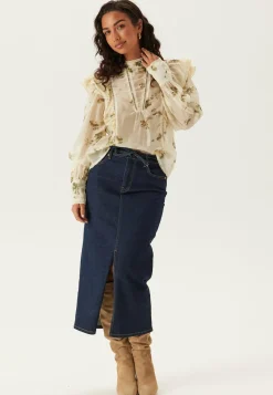 VILA Röyhelöpuserot|Tunikat Ja Puserot*Viremo L/S FRILL TOP FRILL TOP