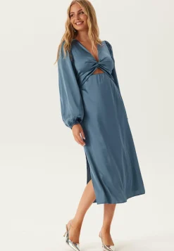 VILA Juhlamekot|Puhvihihalliset Mekot*Vischasta L/S CUT OUT MIDI DRESS