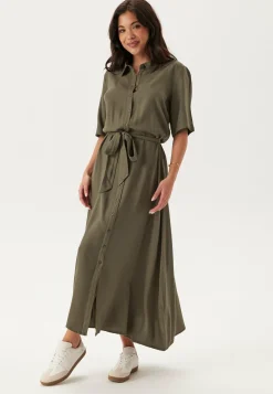 Happy Holly Juhlamekot|Paitamekot*Viscose Belted Shirt Dress