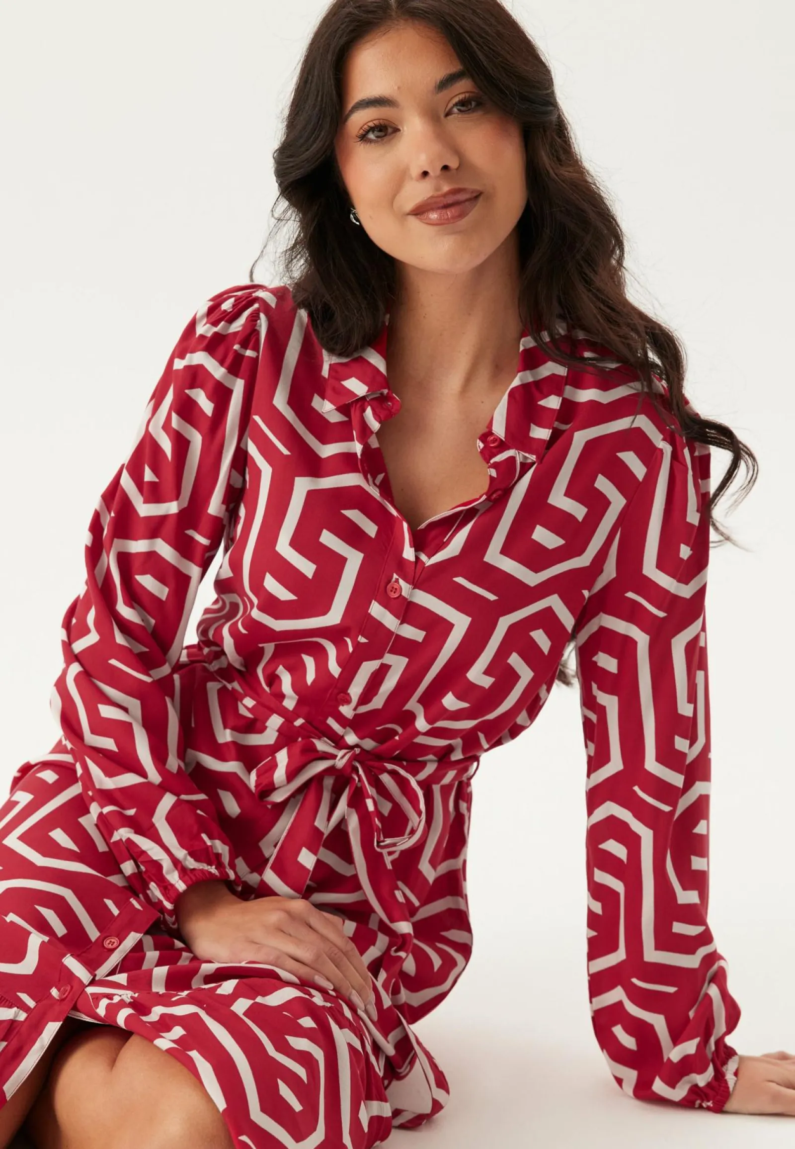 Happy Holly Kukkakuosiset Ja Kuviolliset Mekot|Paitamekot*Viscose Long Sleeve Dress