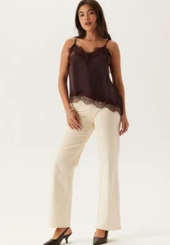 BUBBLEROOM Yksiväriset Puserot Ja Paidat|Tunikat Ja Puserot*Viscose Satin Lace Singlet