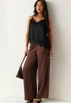 BUBBLEROOM Yksiväriset Puserot Ja Paidat|Tunikat Ja Puserot*Viscose Satin Lace Singlet