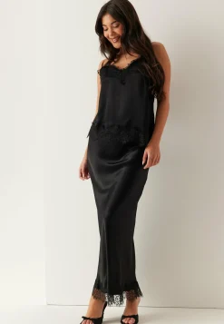 BUBBLEROOM Yksiväriset Puserot Ja Paidat|Tunikat Ja Puserot*Viscose Satin Lace Singlet