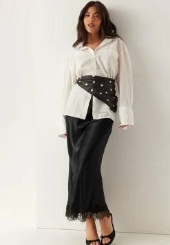 BUBBLEROOM Satiinihameet|Maxihameet*Viscose Satin Lace Skirt