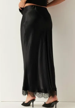 BUBBLEROOM Satiinihameet|Maxihameet*Viscose Satin Lace Skirt