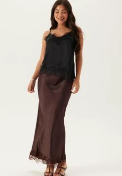 BUBBLEROOM Juhlameet|Satiinihameet*Viscose Satin Lace Skirt