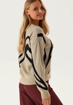 VILA Neulepuserot|Neulotut Neulepuserot*Vitif Jacquard L/S KNIT TOP KN