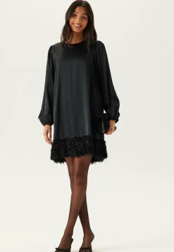 VILA Uudenvuoden Mekot|Pitkähihaiset Mekot*Viveer O-neck L/S SHORT DRESS