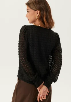 VERO MODA Yksiväriset Puserot Ja Paidat|Rennot Puserot Ja Paidat*Vmbecca Ls V-neck Lace Top