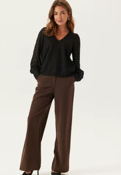 VERO MODA Yksiväriset Puserot Ja Paidat|Rennot Puserot Ja Paidat*Vmbecca Ls V-neck Lace Top