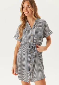 VERO MODA Raidalliset Mekot|Kesämekot*Vmbumpy Ss Short Shirt Dress