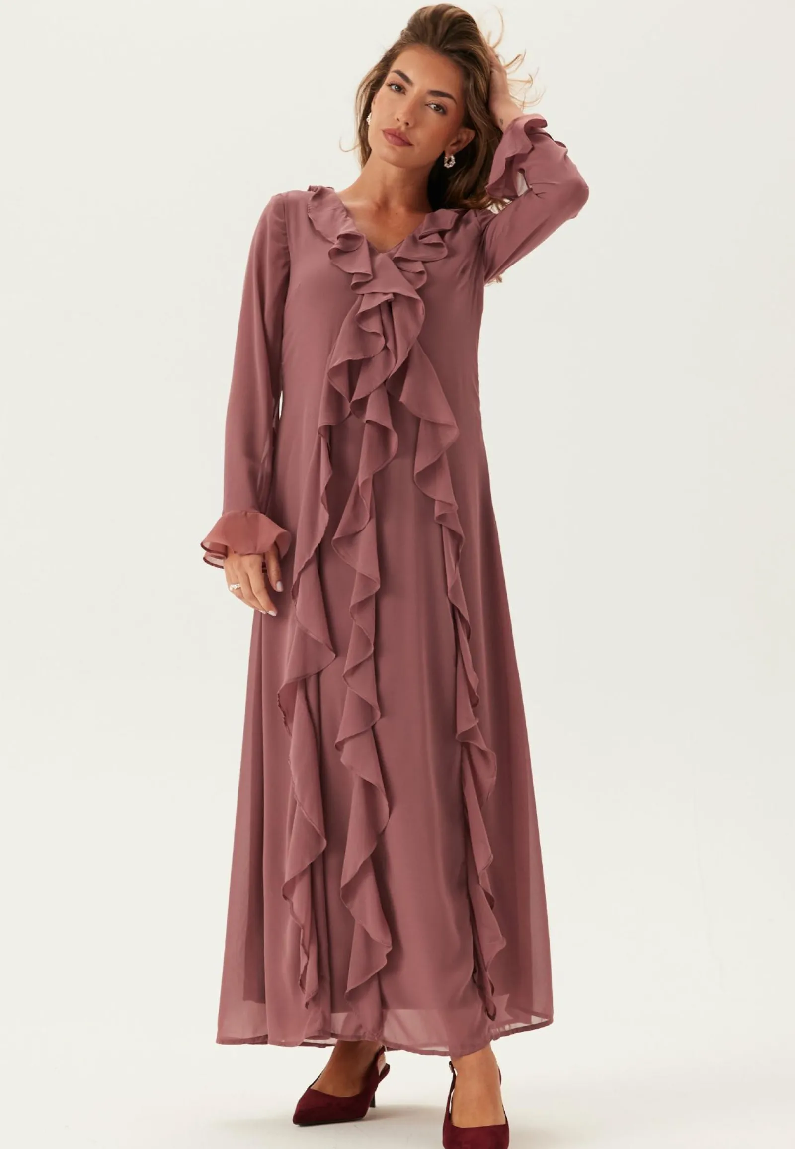 VERO MODA Juhlamekot|Kesämekot*Vmholly Ls Flounce Ankle Dress