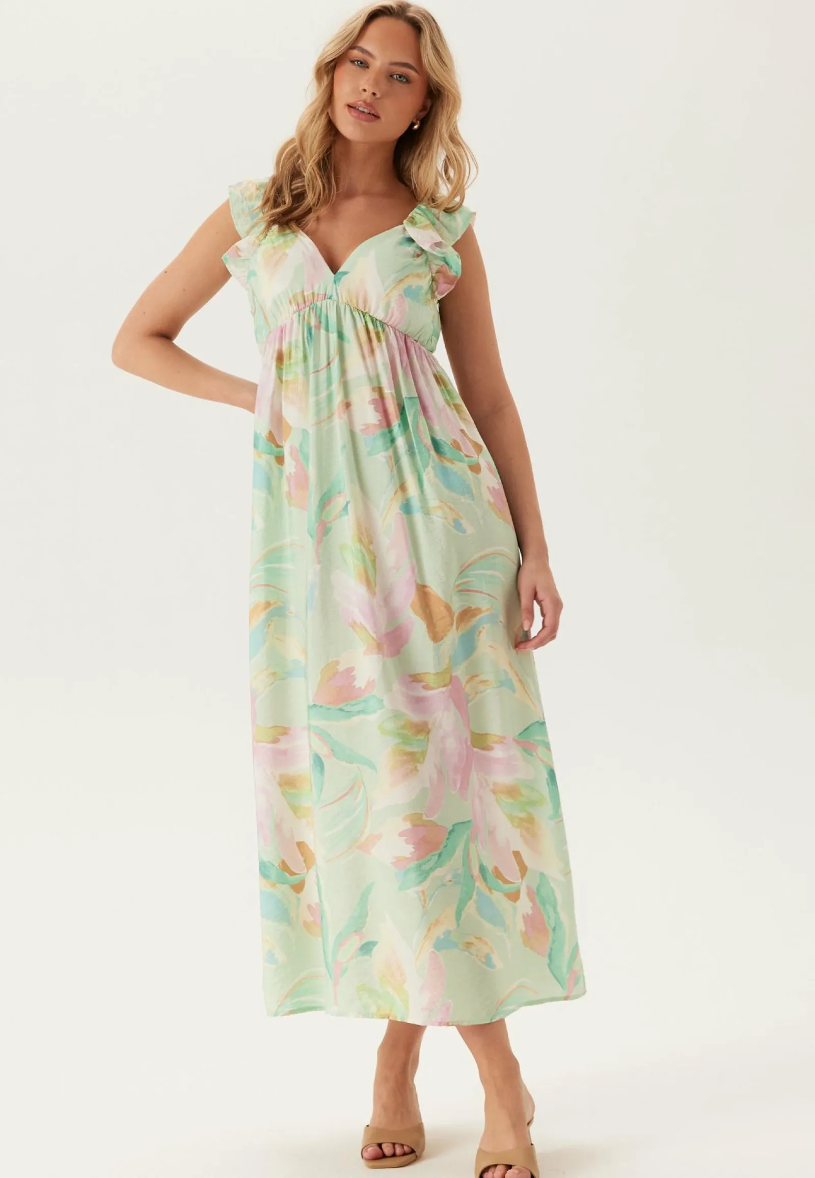 VERO MODA Juhlamekot|Kukkakuosiset Ja Kuviolliset Mekot*Vmjosie Sl Ankle Frill Dress