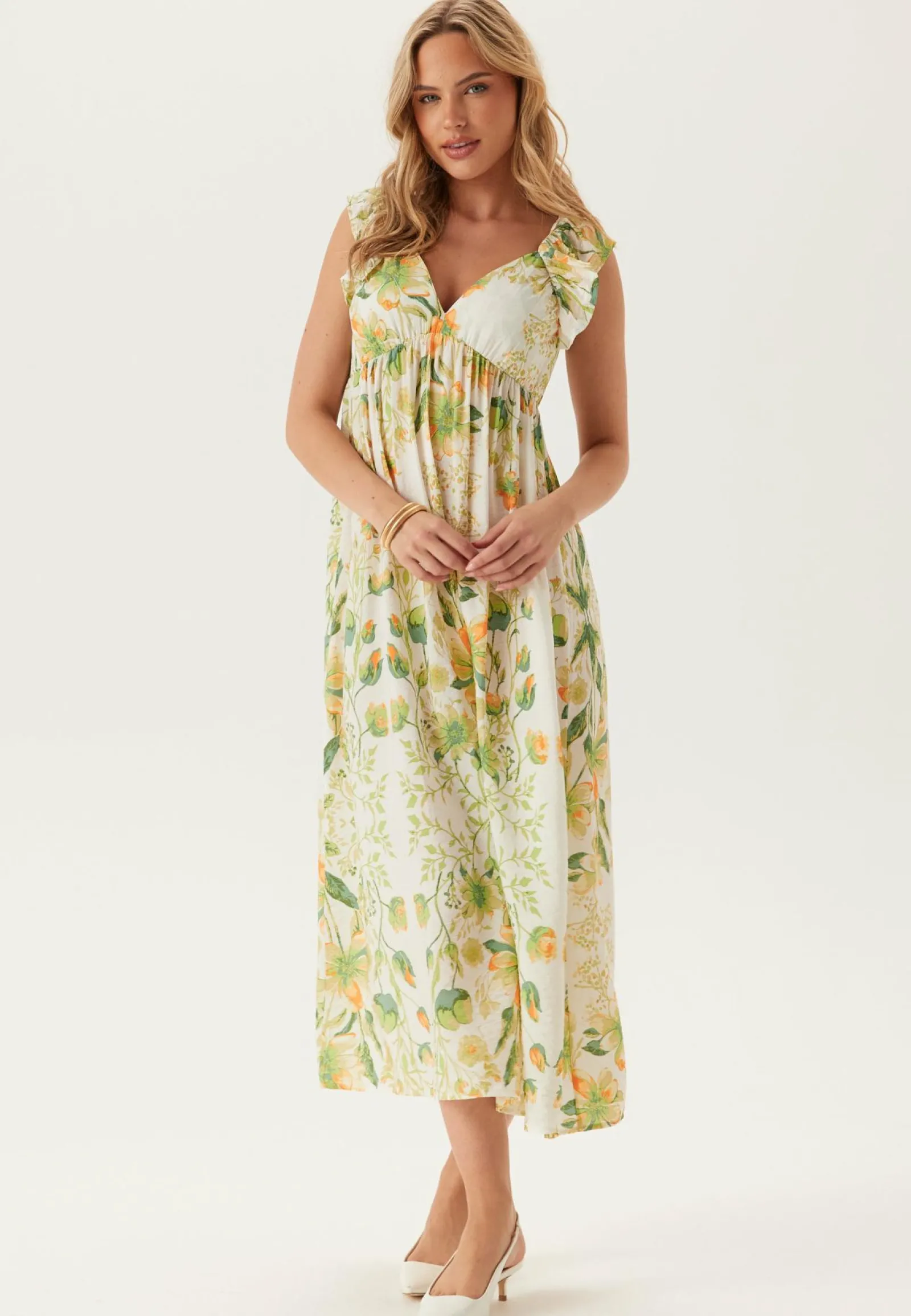 VERO MODA Juhlamekot|Kukkakuosiset Ja Kuviolliset Mekot*Vmjosie Sl Ankle Frill Dress